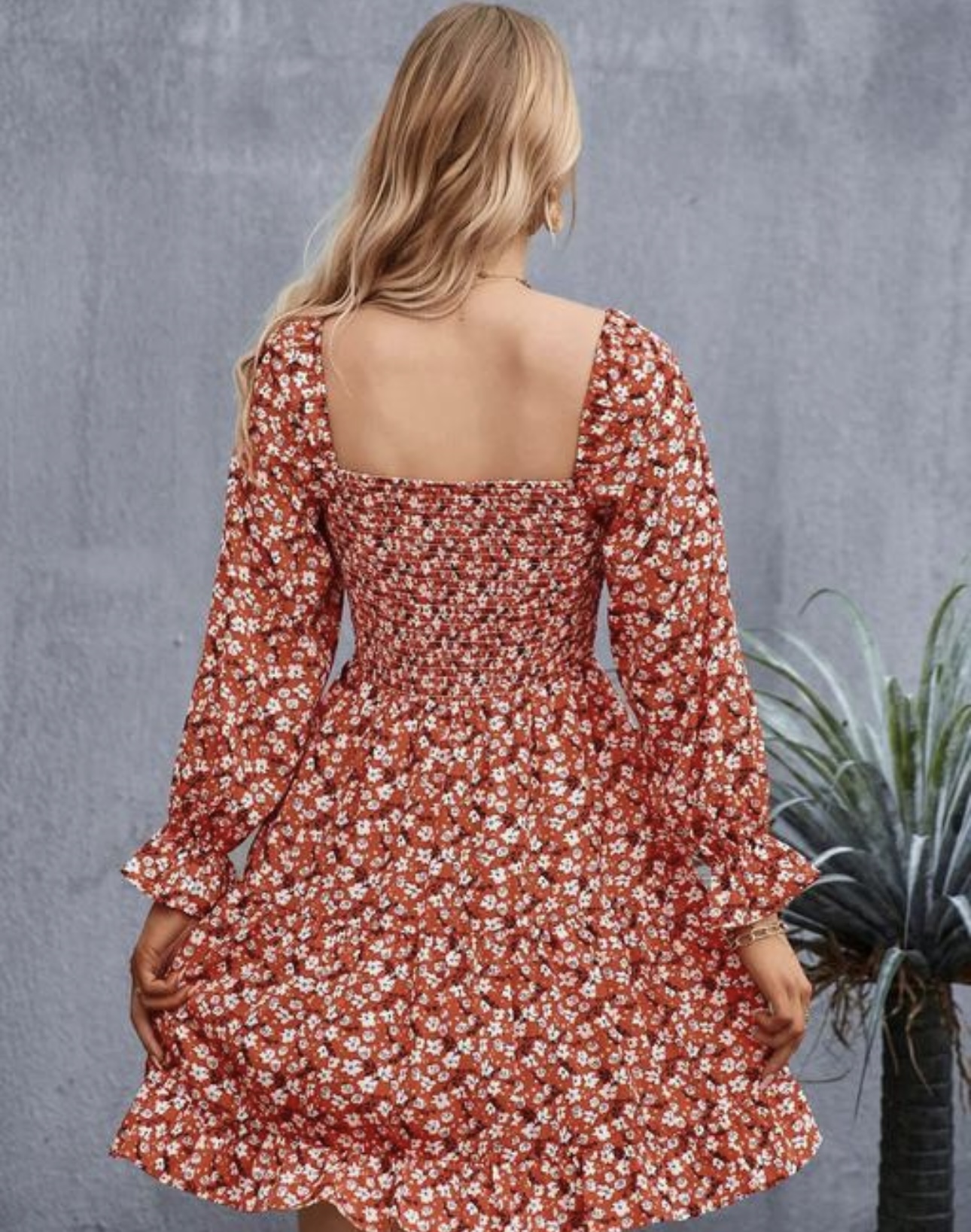 Square  Neck A - line Dress - Image 3