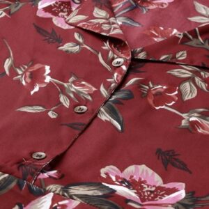 Collar Flower Print A- Line Dress - Image 16