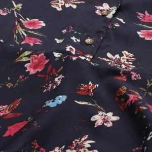 Collar Flower Print A- Line Dress - Image 14
