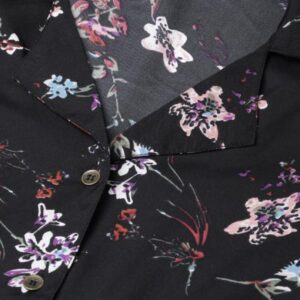 Collar Flower Print A- Line Dress - Image 10