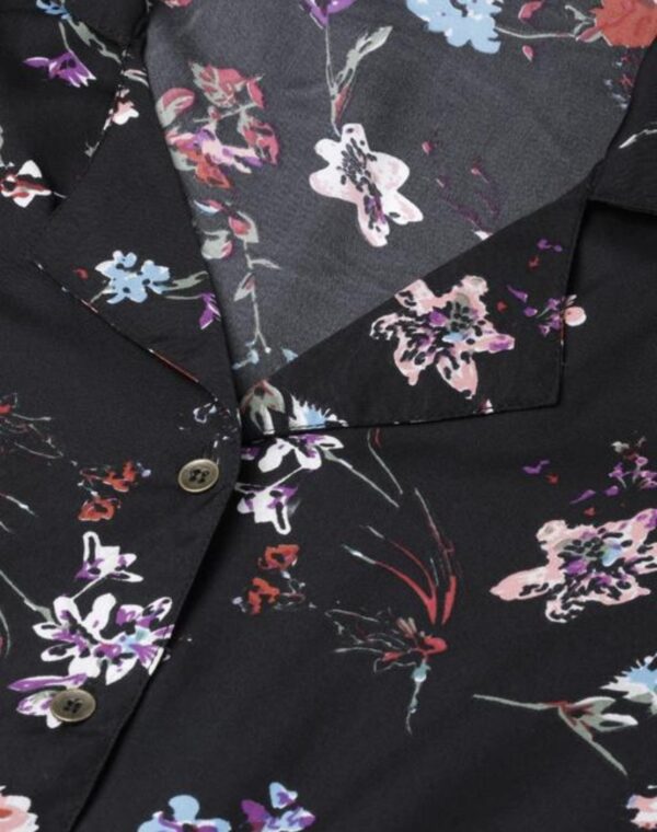 Collar Flower Print A- Line Dress - Image 10