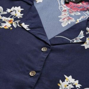 Collar Flower Print A- Line Dress - Image 6