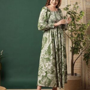 Elegant A - Line Puffed long Sleeves Dress - Image 11