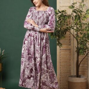 Elegant A - Line Puffed long Sleeves Dress - Image 6