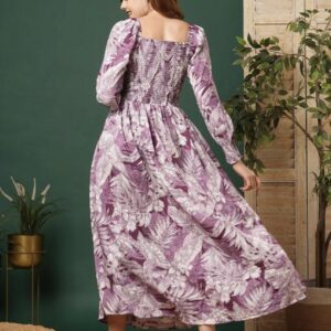 Elegant A - Line Puffed long Sleeves Dress - Image 4