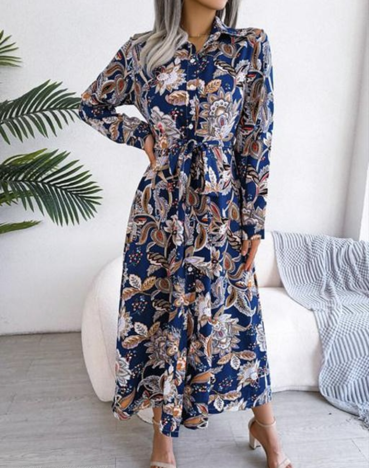 Shirt Dress A - Line - Image 5