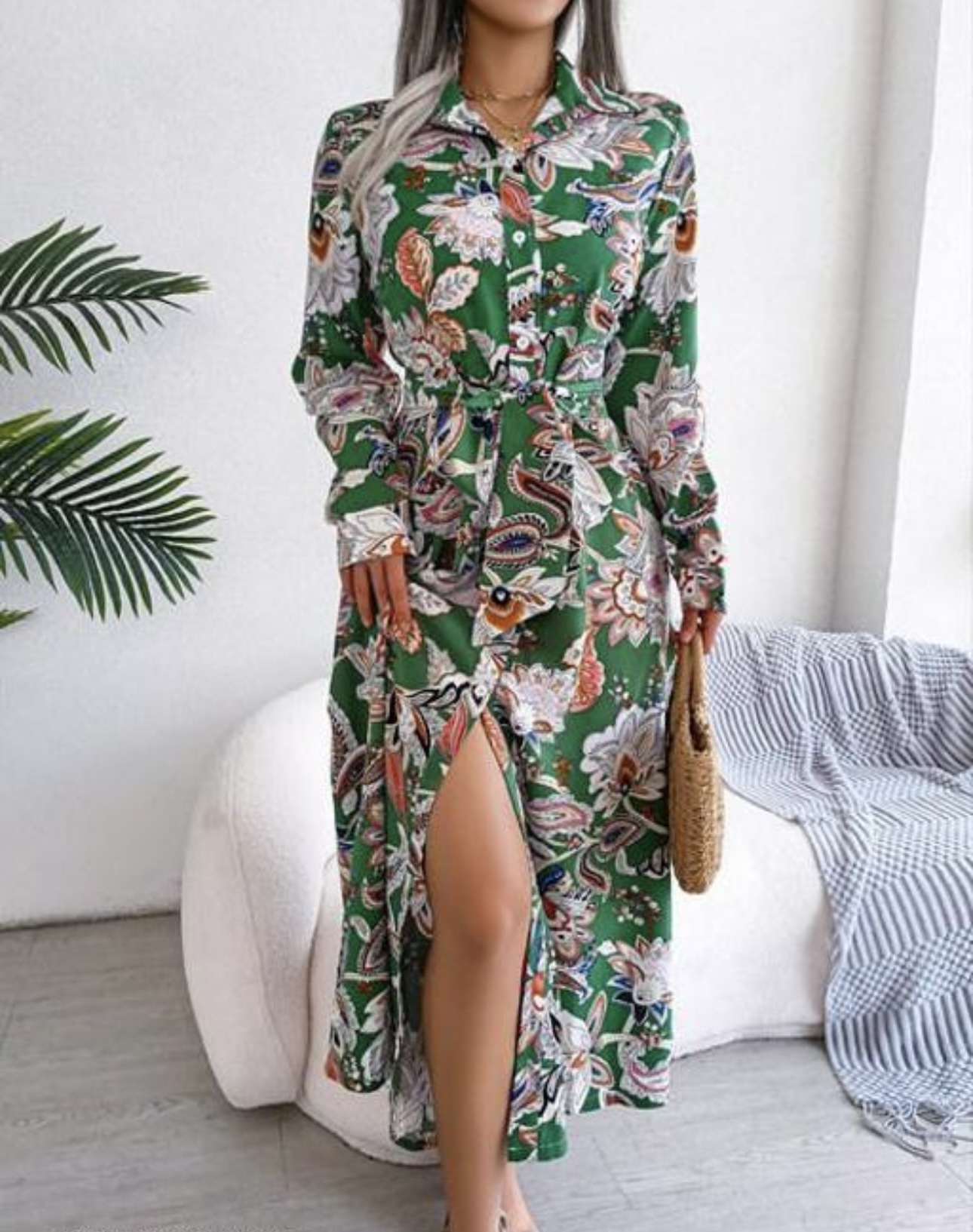 Shirt Dress A - Line - Image 3