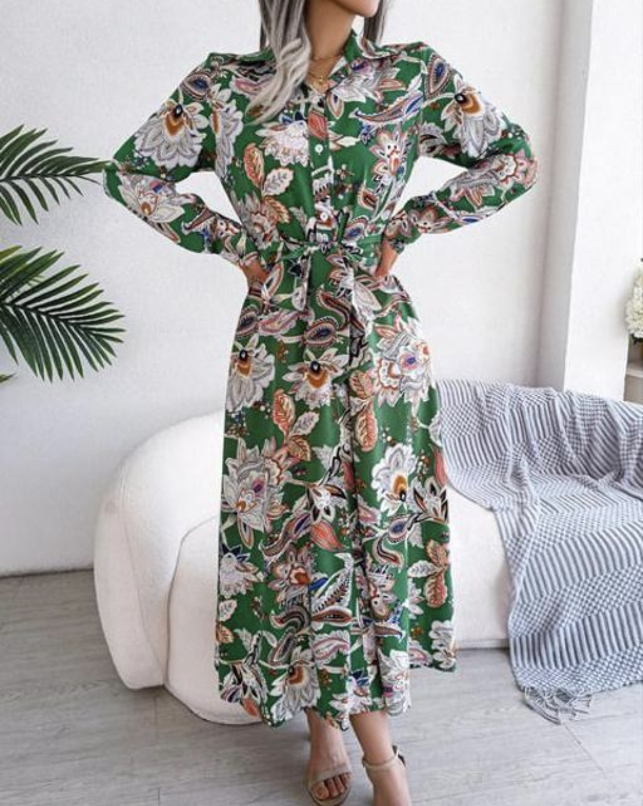 Shirt Dress A - Line - Image 2