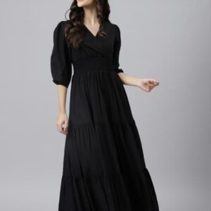 Georgette A - Line Long Dress - Image 12