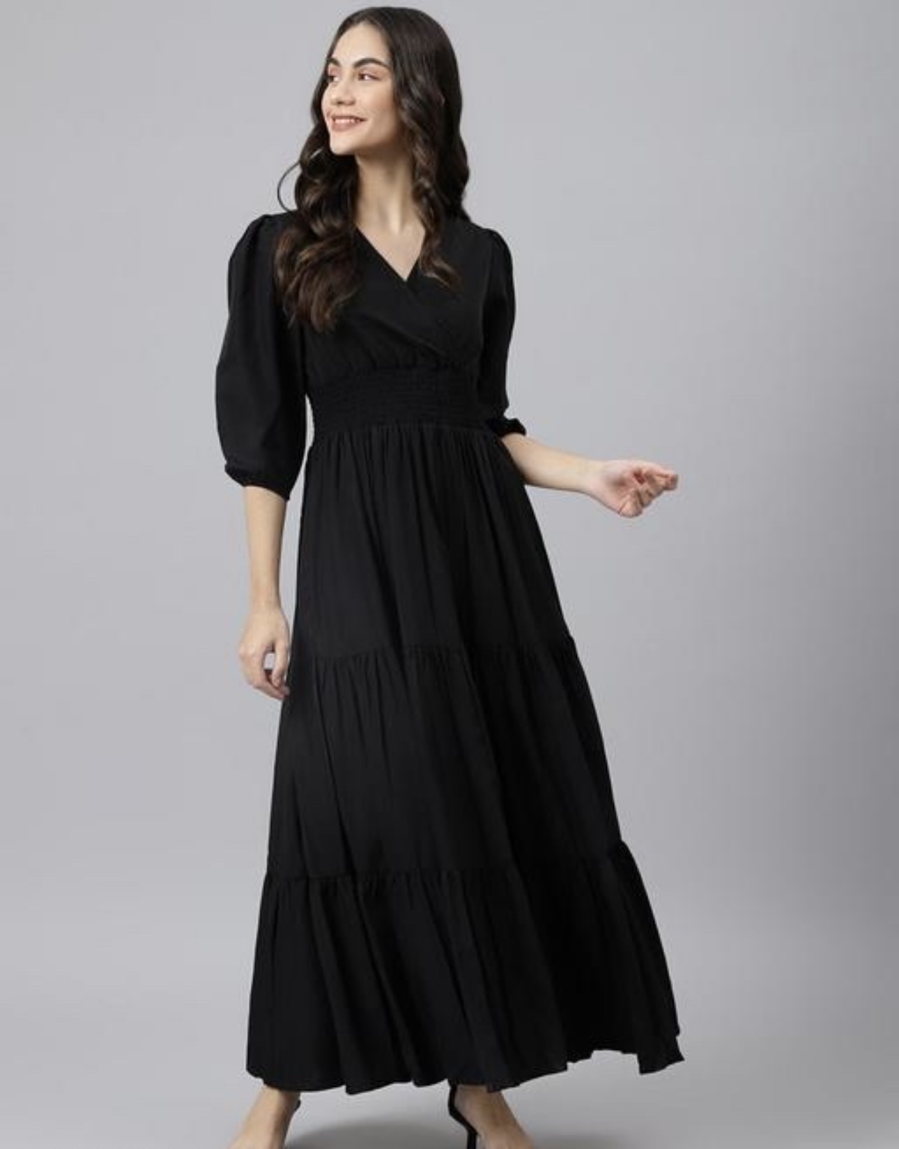 Georgette A - Line Long Dress - Image 12