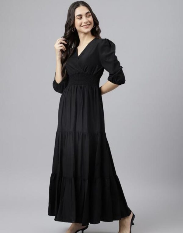 Georgette A - Line Long Dress - Image 3