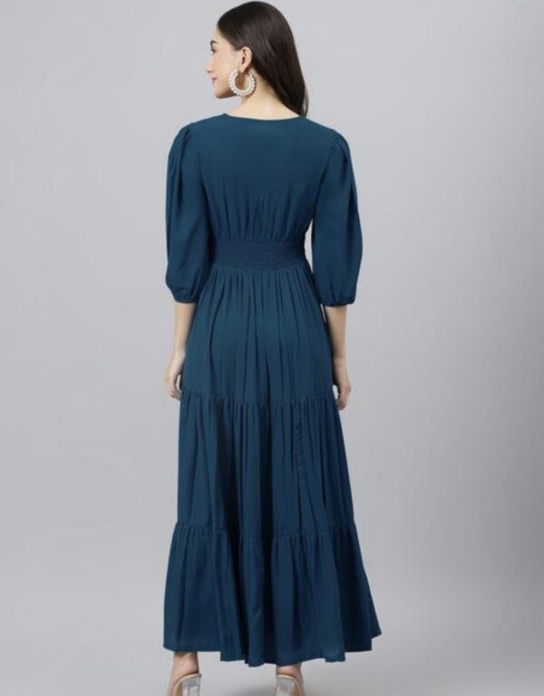 Georgette A - Line Long Dress - Image 8