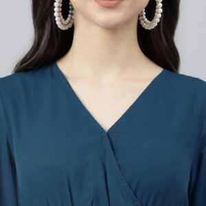 Georgette A - Line Long Dress - Image 7