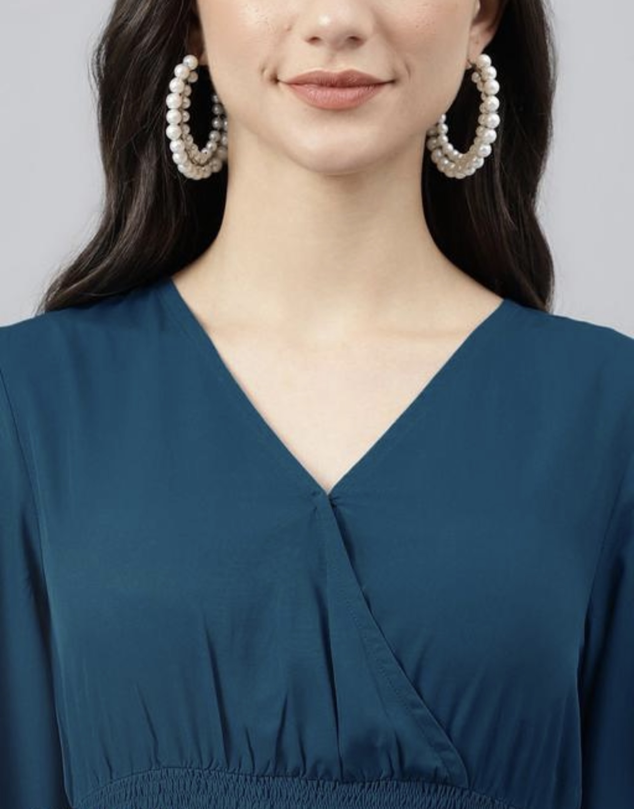 Georgette A - Line Long Dress - Image 7