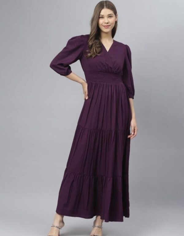 Georgette A - Line Long Dress - Image 6