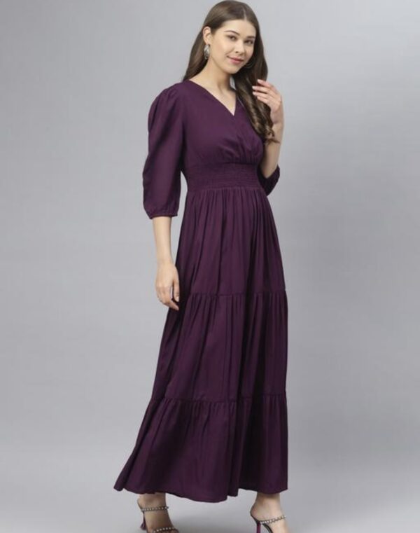 Georgette A - Line Long Dress - Image 1