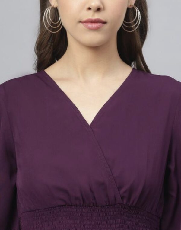 Georgette A - Line Long Dress - Image 4