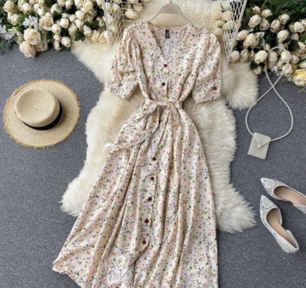 Graceful Shirt Pattern A-Line Dress - Image 2