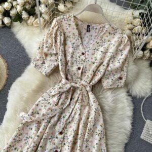 Graceful Shirt Pattern A-Line Dress - Image 7