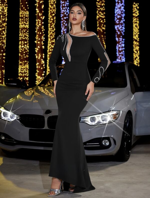 Rhinestone Patchwork Bodycon - Image 7