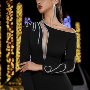 Rhinestone Patchwork Bodycon - Image 4