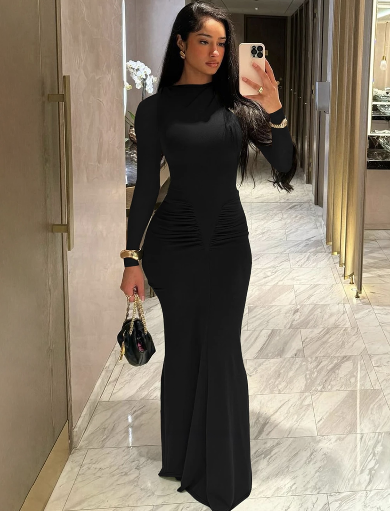 Ruched Bodycon Dress - Image 4