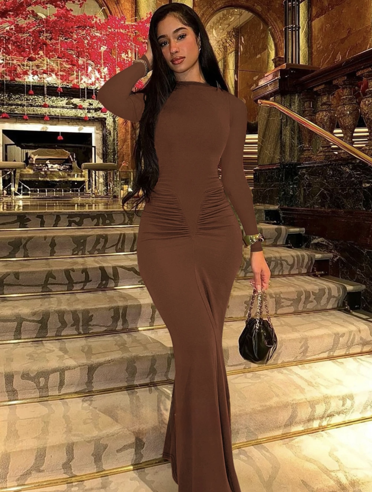 Ruched Bodycon Dress - Image 6
