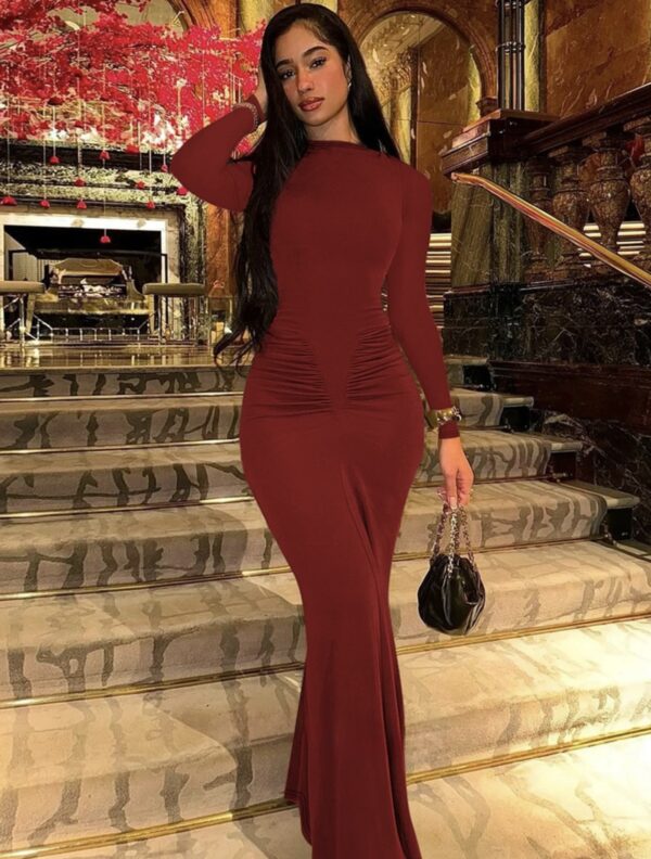 Ruched Bodycon Dress - Image 1