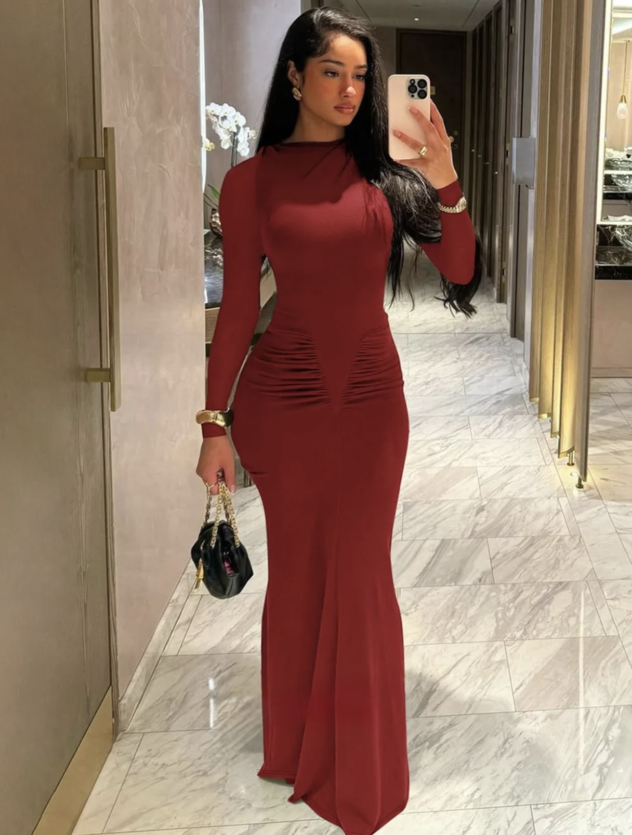 Ruched Bodycon Dress - Image 2