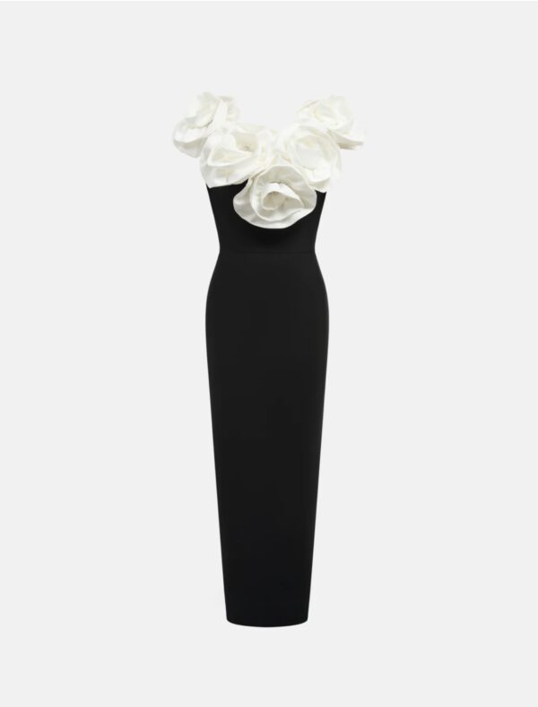 Rhinestone Rose Detailed Dress - Image 5