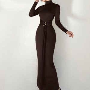 Buckle Bodycon Dress - Image 3