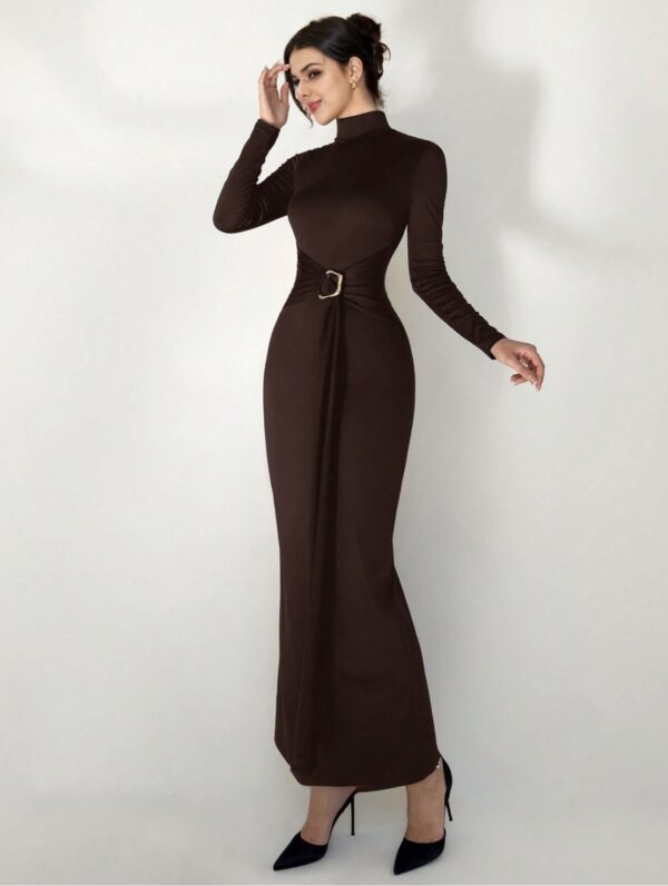 Buckle Bodycon Dress - Image 3