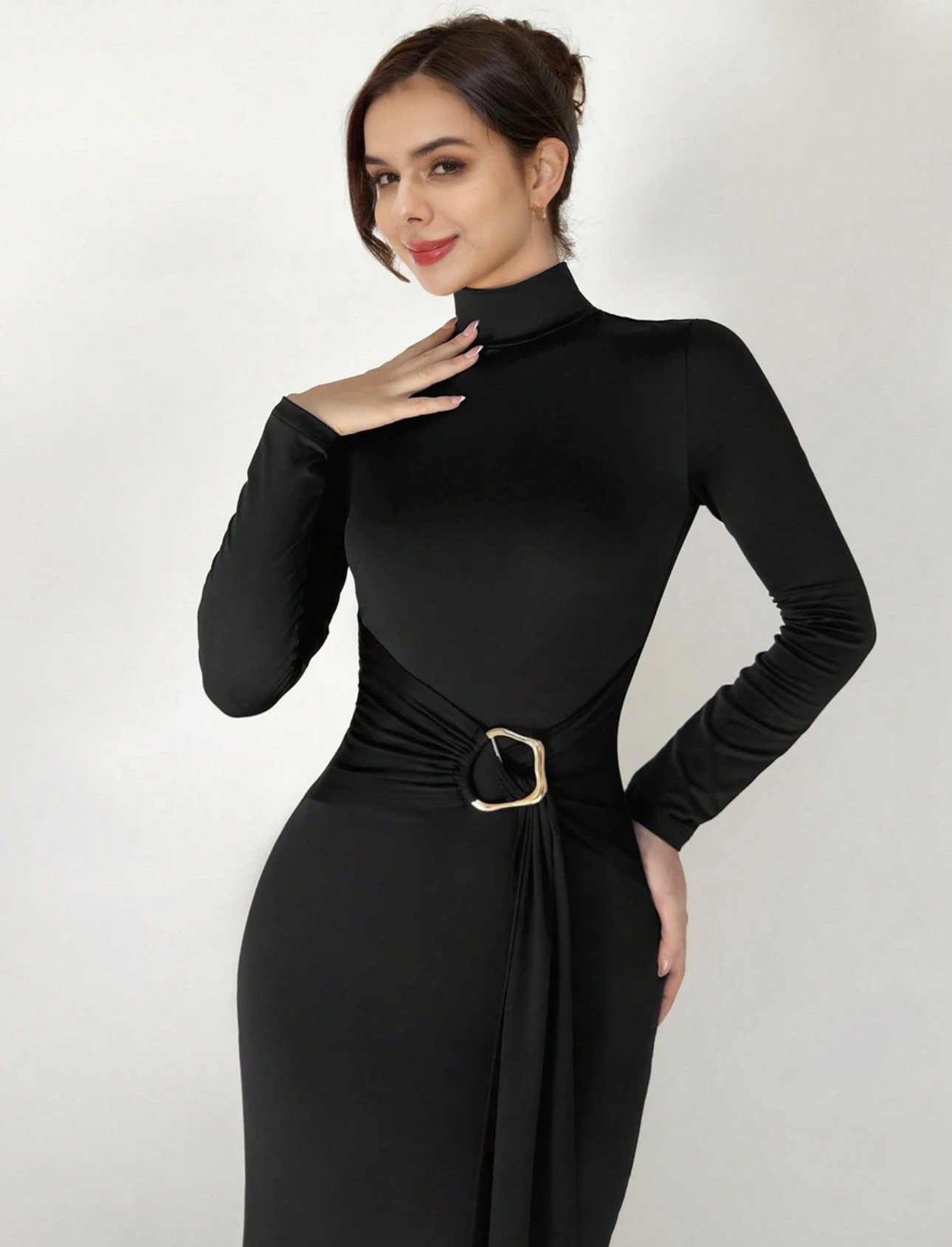Buckle Bodycon Dress - Image 1
