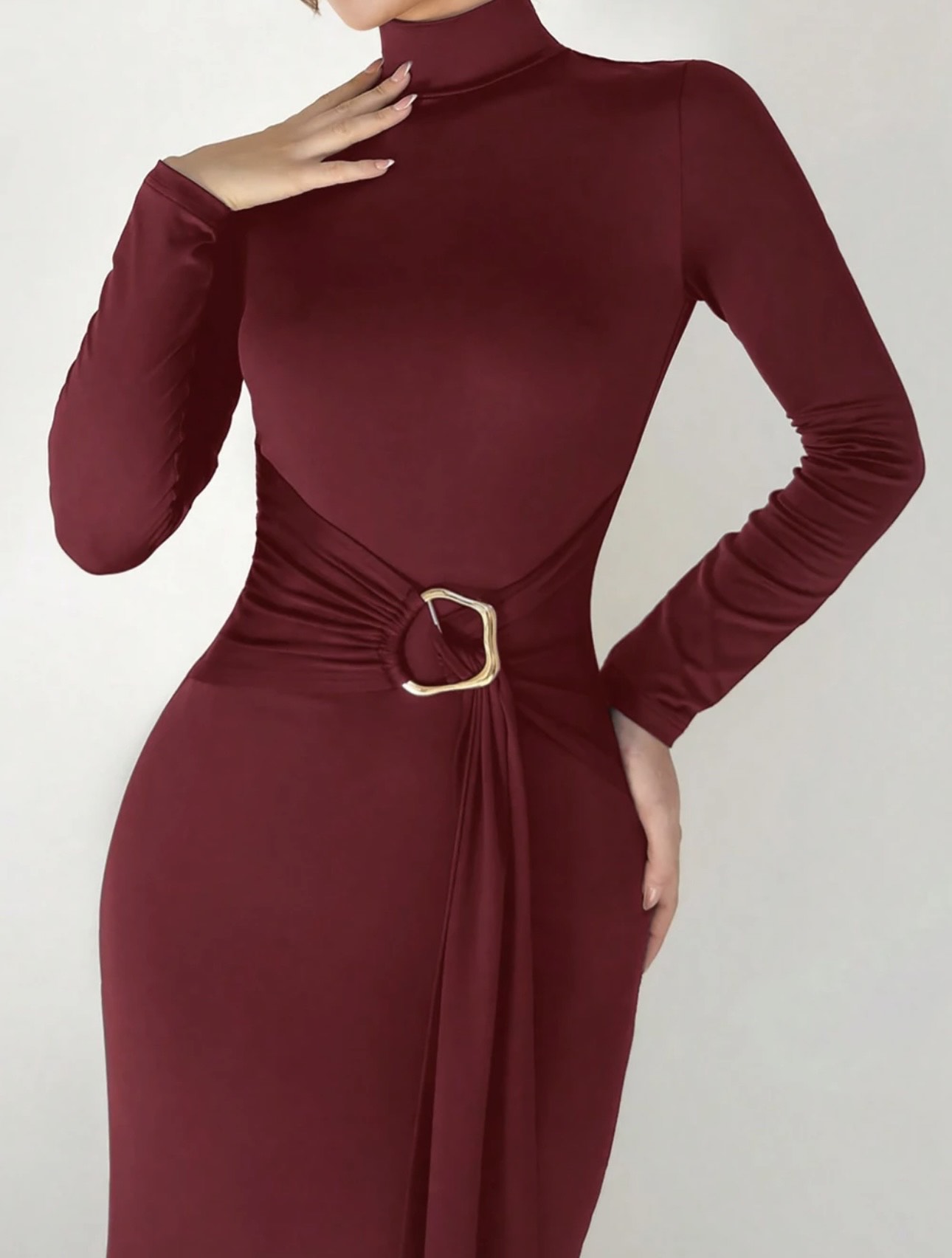 Buckle Bodycon Dress - Image 5